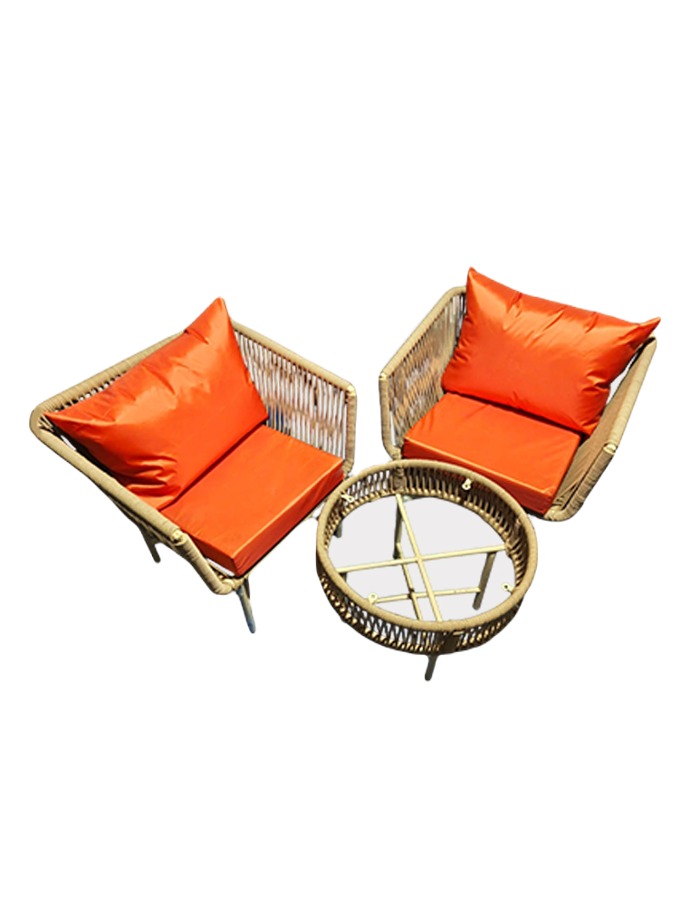 Outdoor Rope Chair Table Set